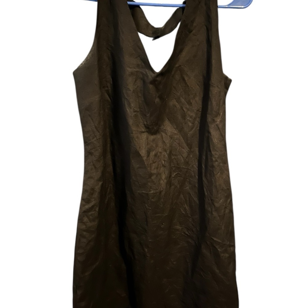 Banana Republic Chic Linen Blend Dress in Black